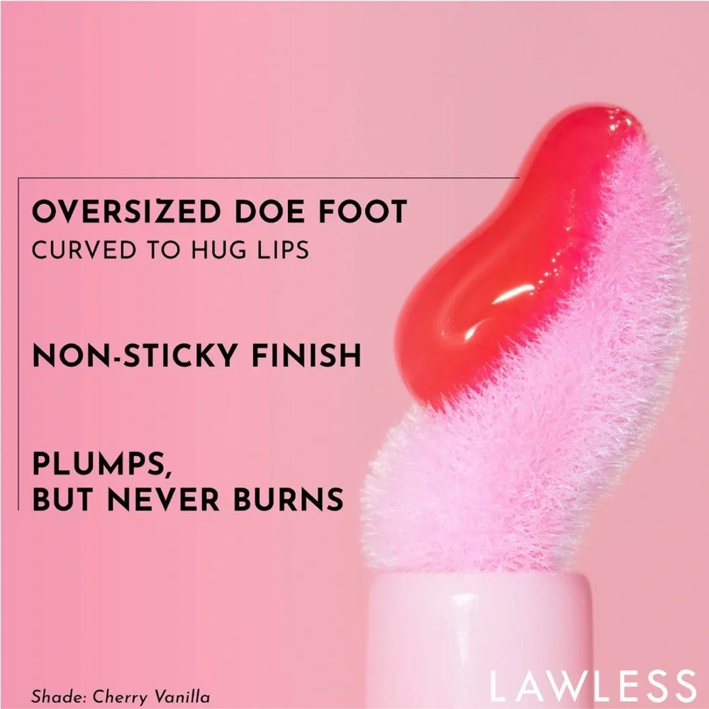 Lawless Forget the Filler Lip Plumper Line Smoothing Gloss “Cherry Vanilla”